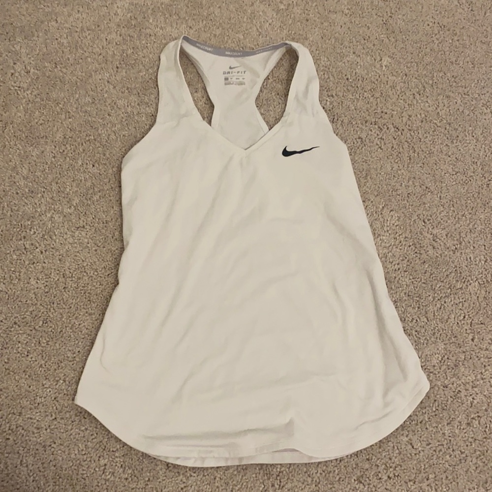Nike Court Women XS White Tank dri-fit Perfect Con